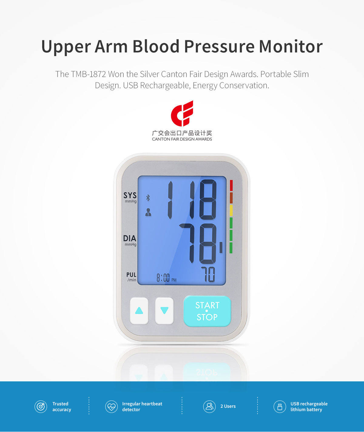 RENPHO TMB-1872-B Smart Blood Pressure Monitors Upper Arm Blood Pressure  Machine with App User Manual